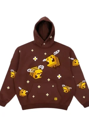 Recreated Verycoolxminecraftbeebrownhoodiesweatshirt