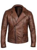 Men Brown Motorcycle Leather Jacket
