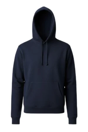 Men Navy Blue Pullover Hoodie