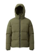 Men Olive Green Hooded Puffer Jacket