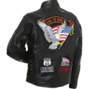 Mens-American-Eagle-Logo-Biker-Black-Leather-Jacket