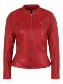 red leather jacket