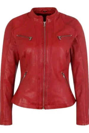 red leather jacket
