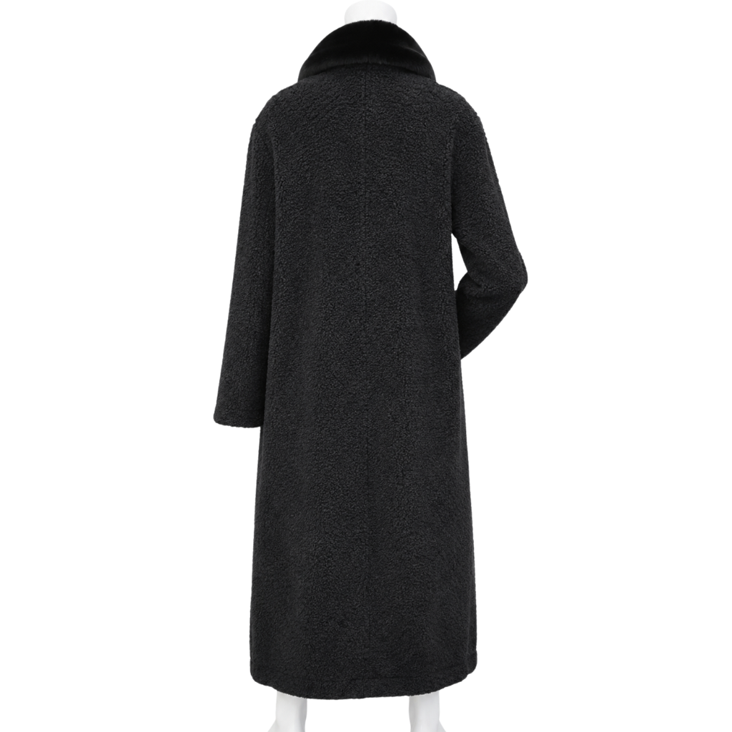 Astrakhan Persian Lamb Fur Double Breasted Coat