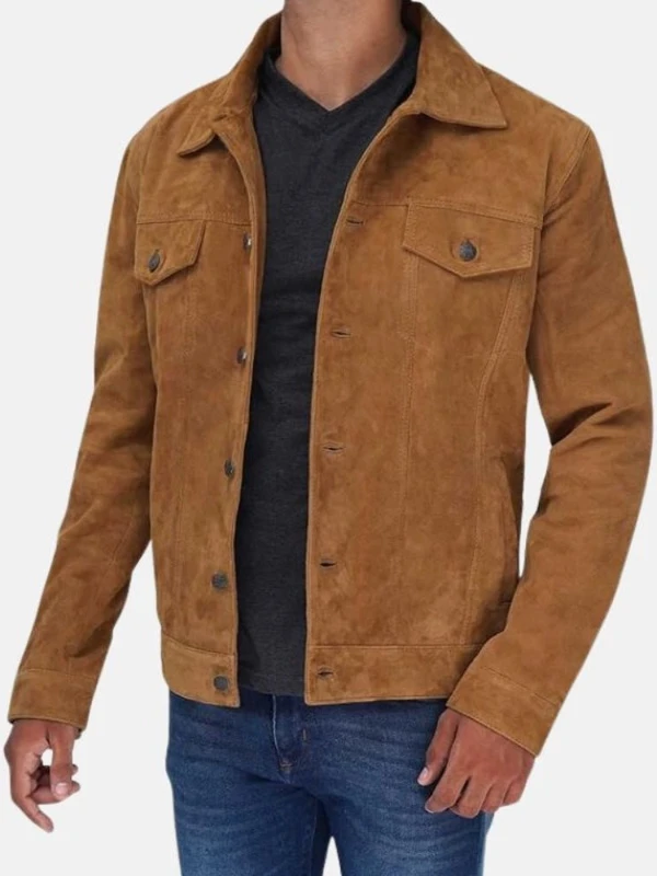 Camel Brown Suede Jacket