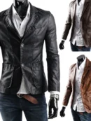Casual Smart Designers Leather Blazer