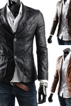 Casual Smart Designers Leather Blazer