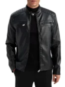 Men's Quilted Leather Jacket