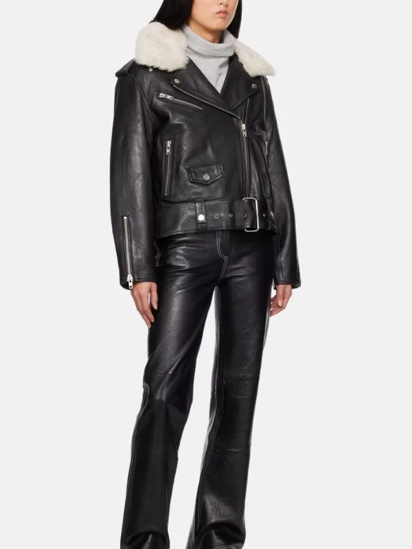 black biker leather jacket women fur collar_8d91b14f 69ec 4b2c ae7c 3b742a1362d3