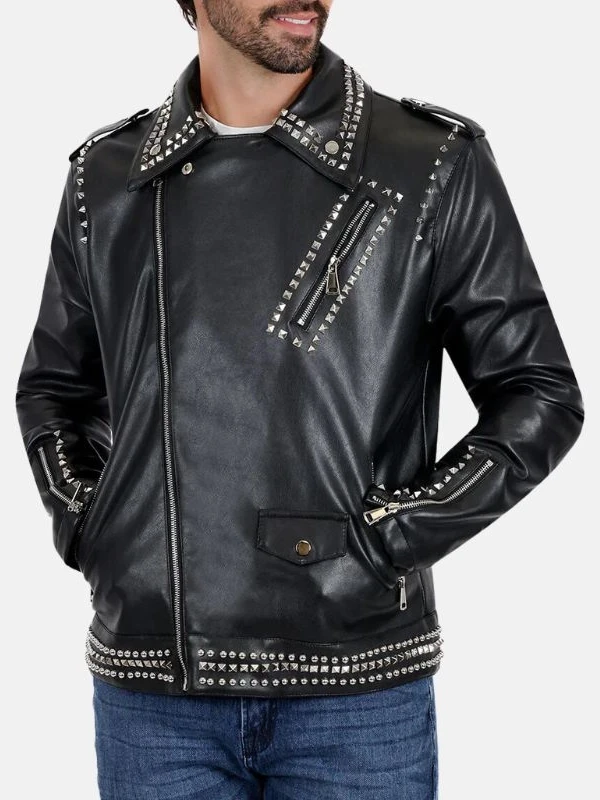 black studded leather jacket_72f42caf 3b74 46af b964 78c1c40fb0c4