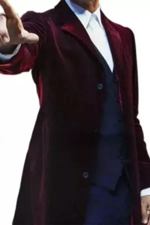 mens 12th doctor who peter capaldi maroon coat transformed