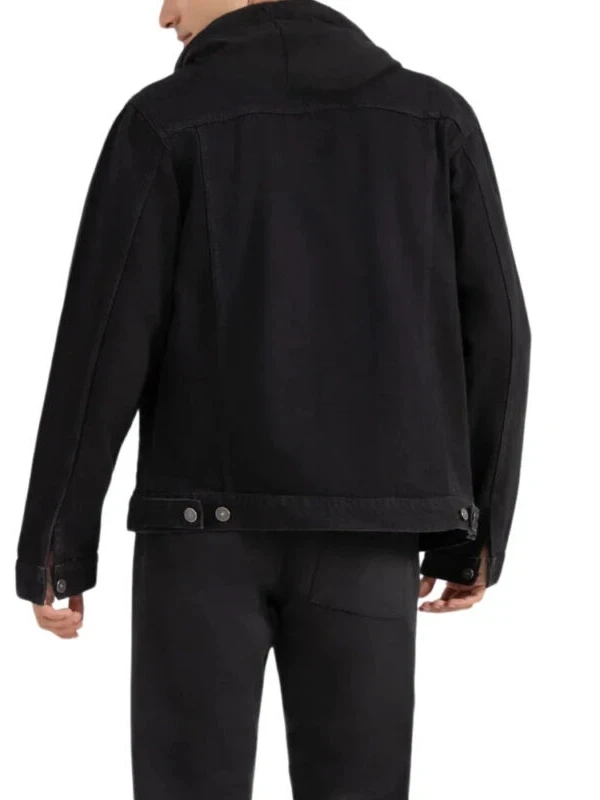 mens black all denim jacket