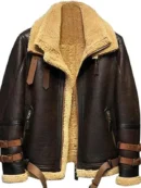 B3 Flight Sheepskin Aviator Fur Leather Jacket