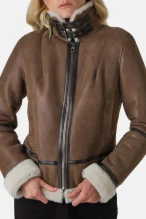 Brown Leather Jacket Women
