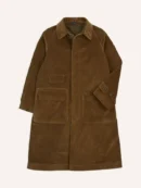 Mens Brown Corduroy Raglan Coat
