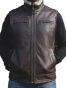 Mens Brown Leather Vest