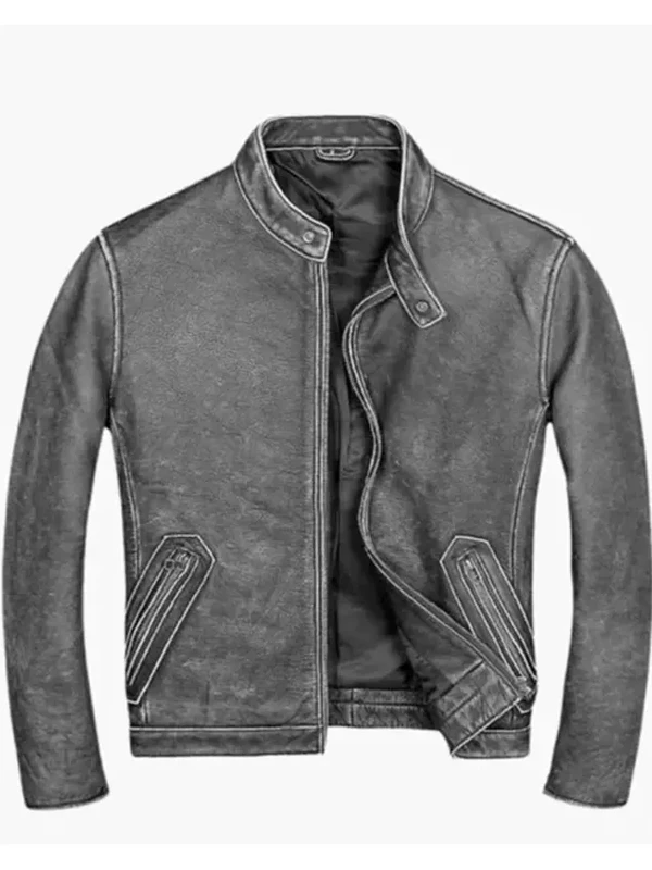Mens Classic Casual Vintage Grey Jacket