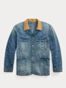 Mens Corduroy Collar Denim Jacket