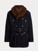 Mens Shearling Collar Corduroy Ranch Coat