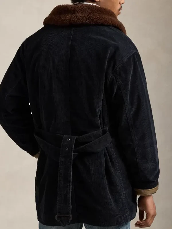 Mens Shearling Collar Corduroy Ranch Coat For Sale