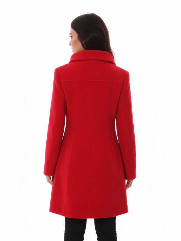 Red Long Women’s Toggle Coat