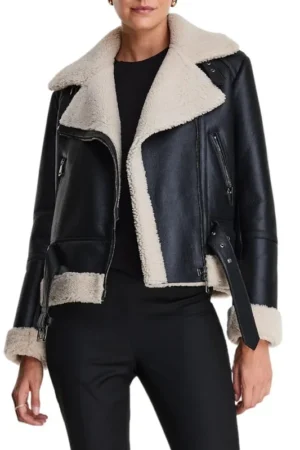 Women s Leather Aviator Jacket