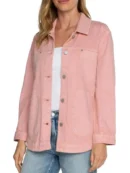 Womens Pink Cotton Shirt Jacket 1 320a3887 9fd3 4dfd 8a23 39933bf597d2 399130