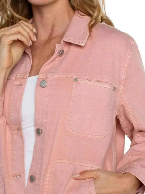 Womens Pink Cotton Shirt Jacket 4 01f77e33 7911 4b9e b940 232309f7f736 605446