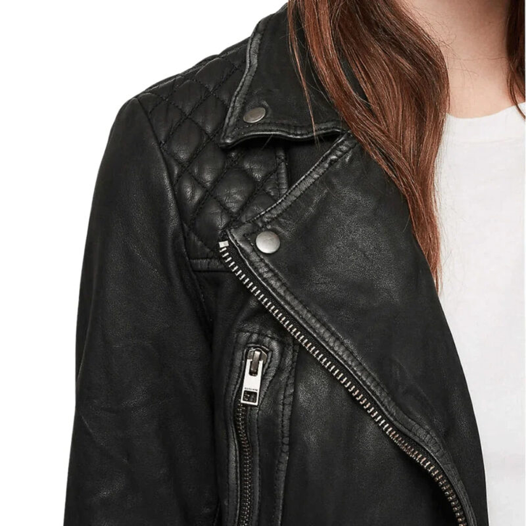 Womens Red Sparrow Black Leather Motorcycle Jacket 4 fd72500a b086 4fe6 8a6d 1a22f6d9223c
