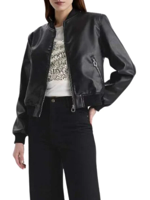 leather jacket bomber womens