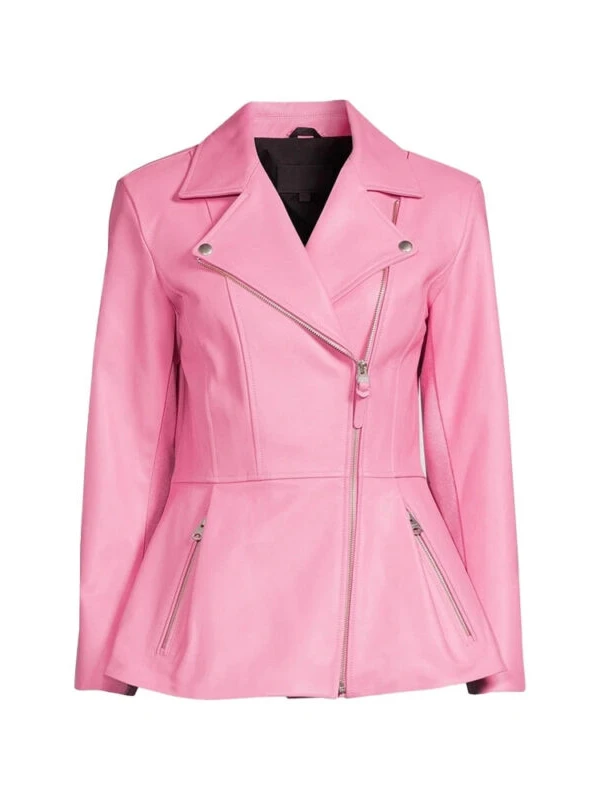 pink peplum leather jacket c8b933f7 1d6c 4999 a7ae 22cd214eefd0