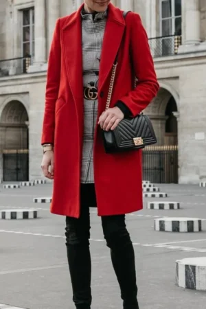 red single breasted wool coat 19a4cb72 1c02 4f21 942c 6da903995462 333304