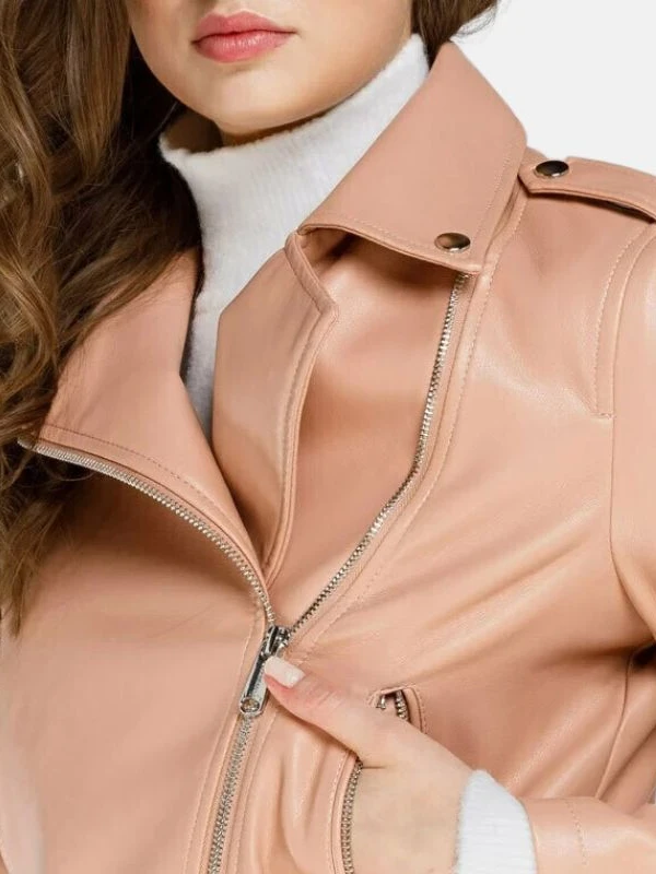 women leather light pink jacket b77d732f c956 440e 85de 4c92bc77c70a