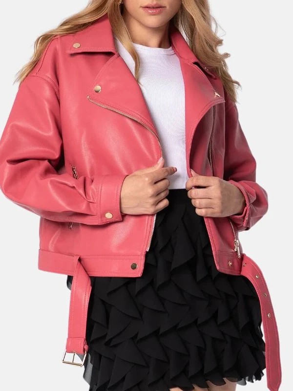 women leather pink moto jacket ec4ea92b f7c0 4356 a5a7 eb0f968e61ed