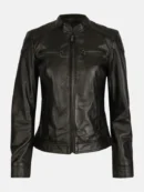 womens black cafe racer leather jacket 6b71d1be 6c2d 47de a7a2 a8e16def51fc