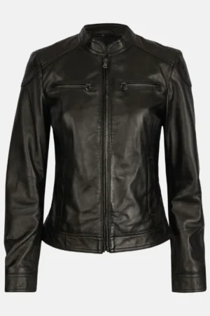 womens black cafe racer leather jacket 6b71d1be 6c2d 47de a7a2 a8e16def51fc