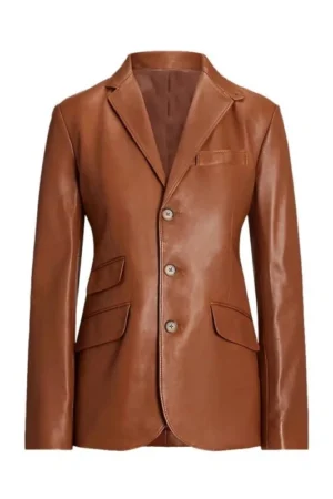 womens brown leather blazer 7d817ba1 b2b2 4c18 875d 47dfecfde65a 174200