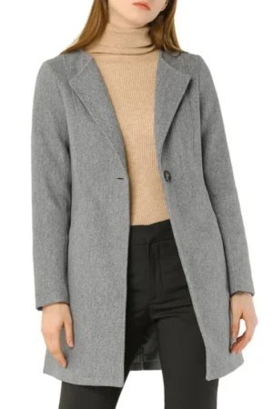 womens grey wool coat