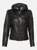 womens hooded leather jacket 6508b71b dcc1 4554 b059 171487ad01e8