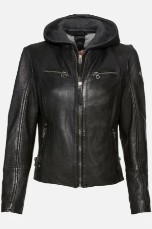 womens hooded leather jacket 6508b71b dcc1 4554 b059 171487ad01e8
