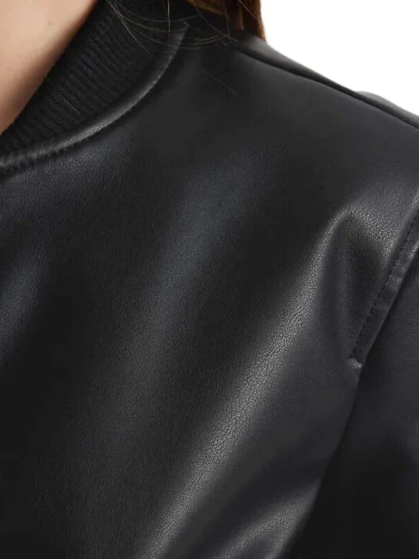 womens leather bomber jacket