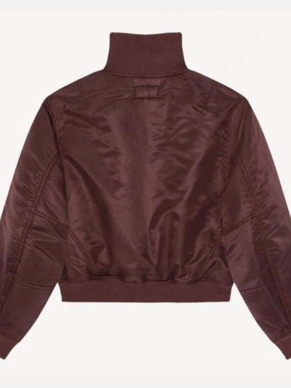 womens maroon cropped leather bomber jackets 2fe2a6c3 d632 4aa8 8562 0699f4db511f
