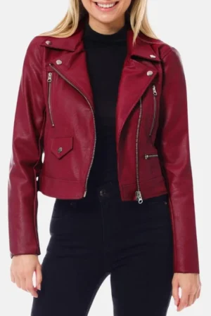 womens motorcycle dark red leather jacket 70ed6ade 4032 4f59 8bd8 ca018d472b47