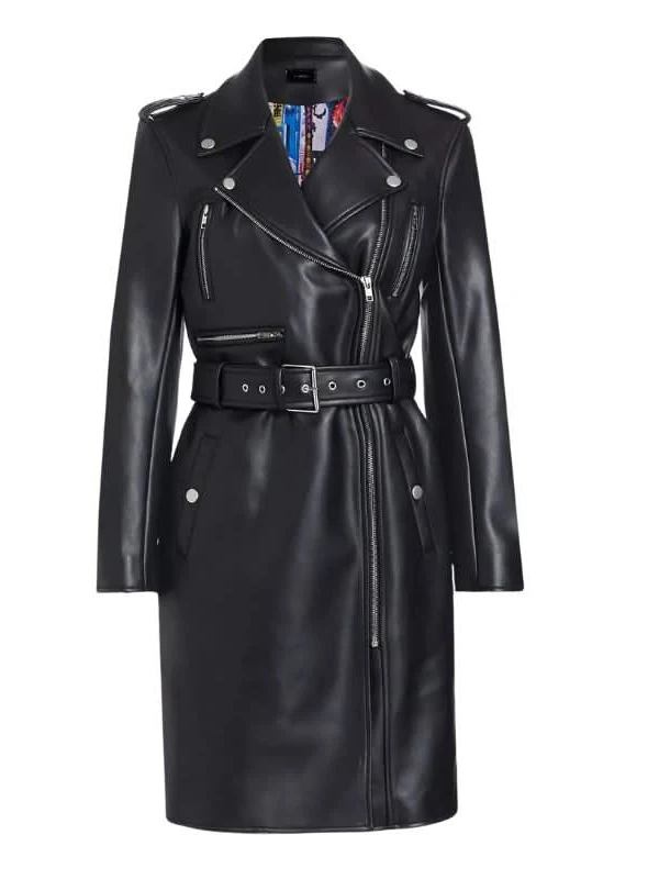 womens slim fit black leather coat 0d16daf6 aad3 4f9f 846f 3b826acdafd4