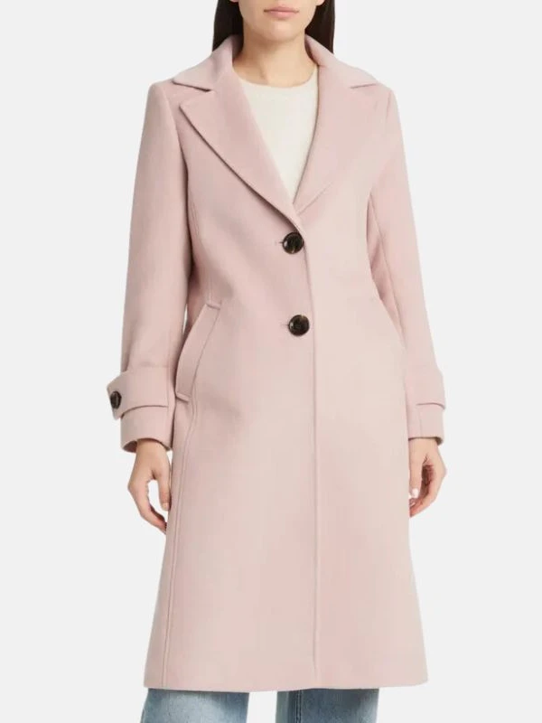womens wool long pink trench coat ed991211 1201 498a 9501 63739c6970f6