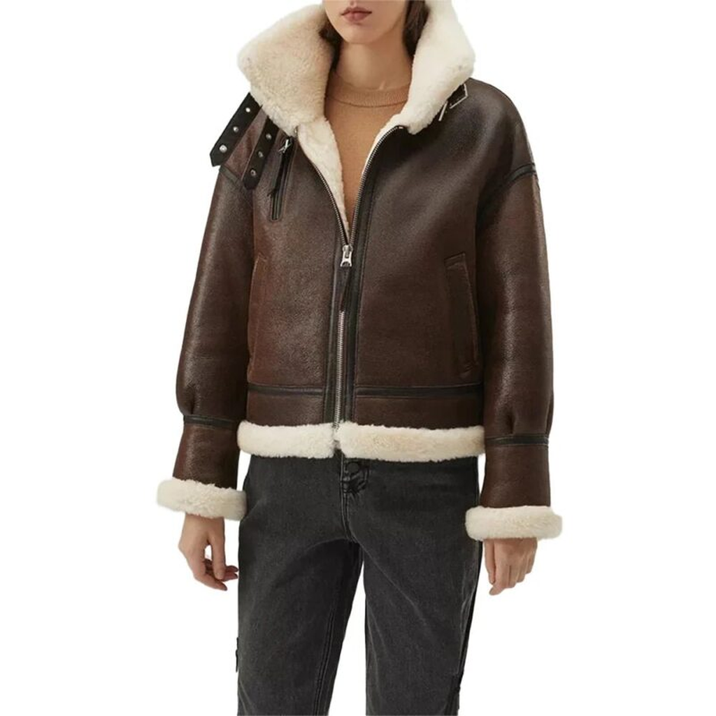 Chocolate Brown B3 Sheepskin Aviator Jacket Womens dbdc467f decf 4769 964f 8928fcbb2863 887331