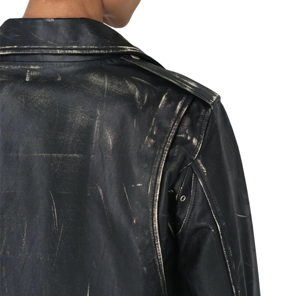 Mens Distressed Black Leather Biker Jacket 4 0a25abd7 f42a 473c 8eec ebdbff80140f