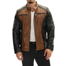 Mens Quilted Two Tone Leather Bomber Jacket 2 52e81225 1b06 485d 9c6c f752cfa8a374 625188