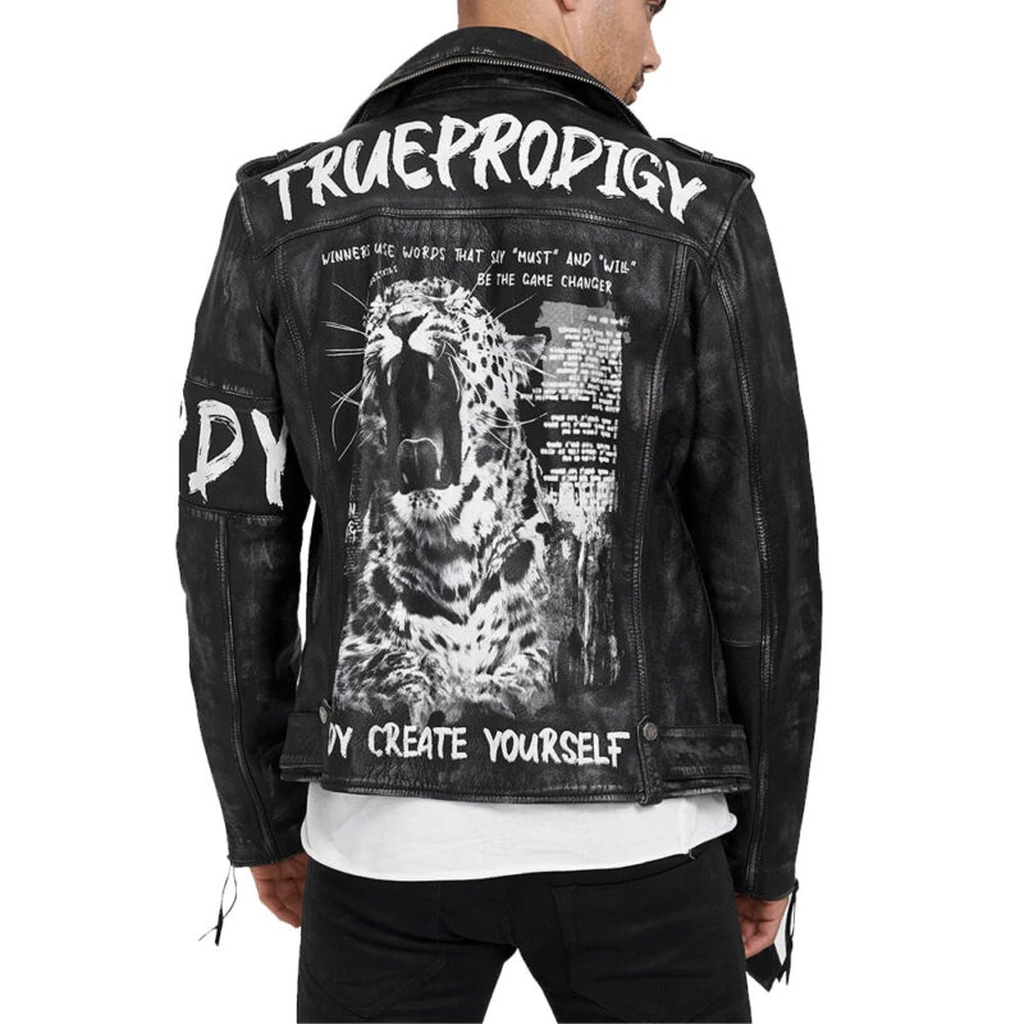 Rugged Matte Mens Black Leather Biker Jacket 5 ddc01970 69d9 43c5 869d 9ed4da08ed52