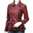 Women Distressed Biker Burgundy Leather Jacket 1 5a6df890 7525 47c9 99ea 6ffabeb5106a 668415